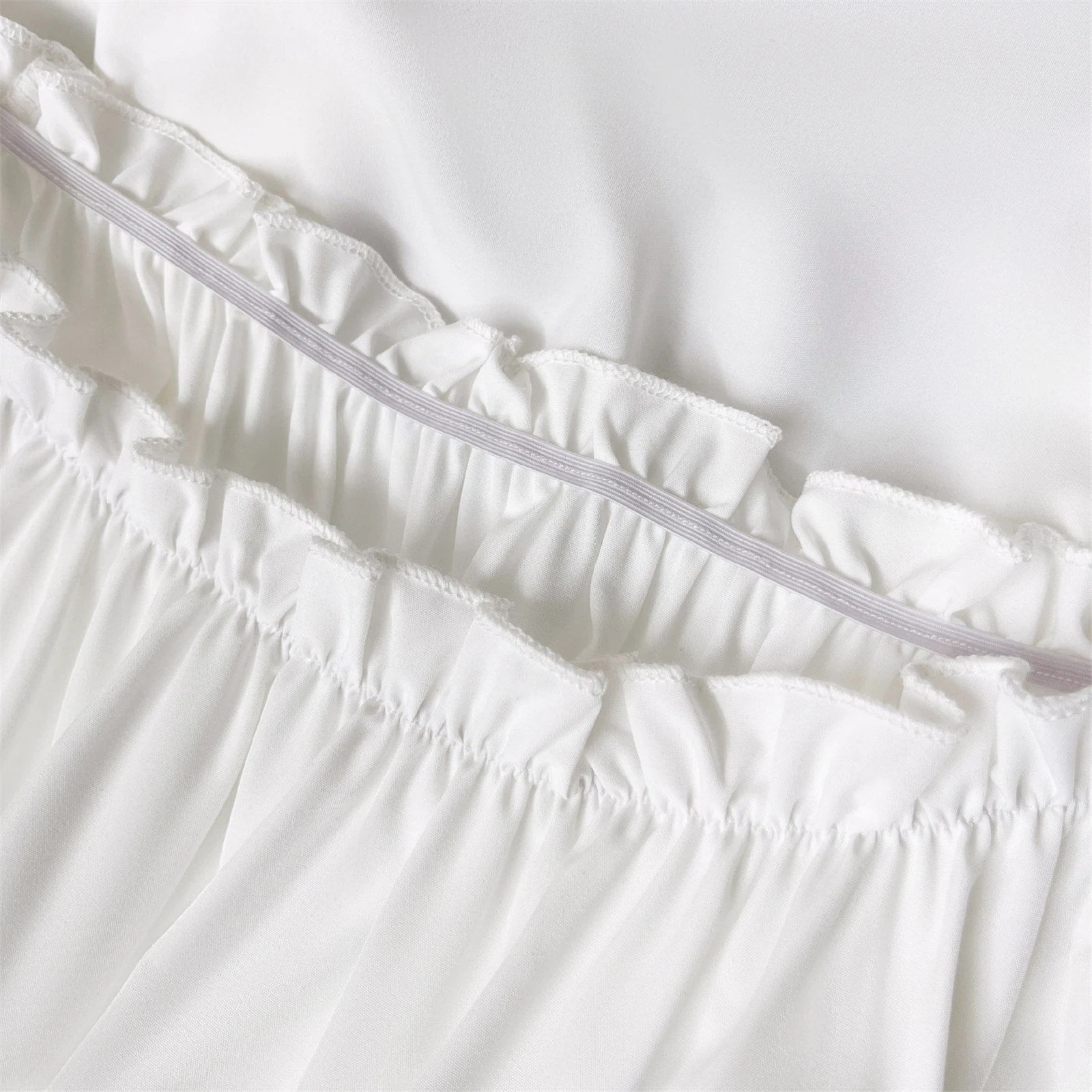 Blus Kemeja Bajak Laut Boho dengan Pinggang Smocked Ruffle Petani Victoria Renaisans Wanita dengan Set Sabuk untuk Pesta