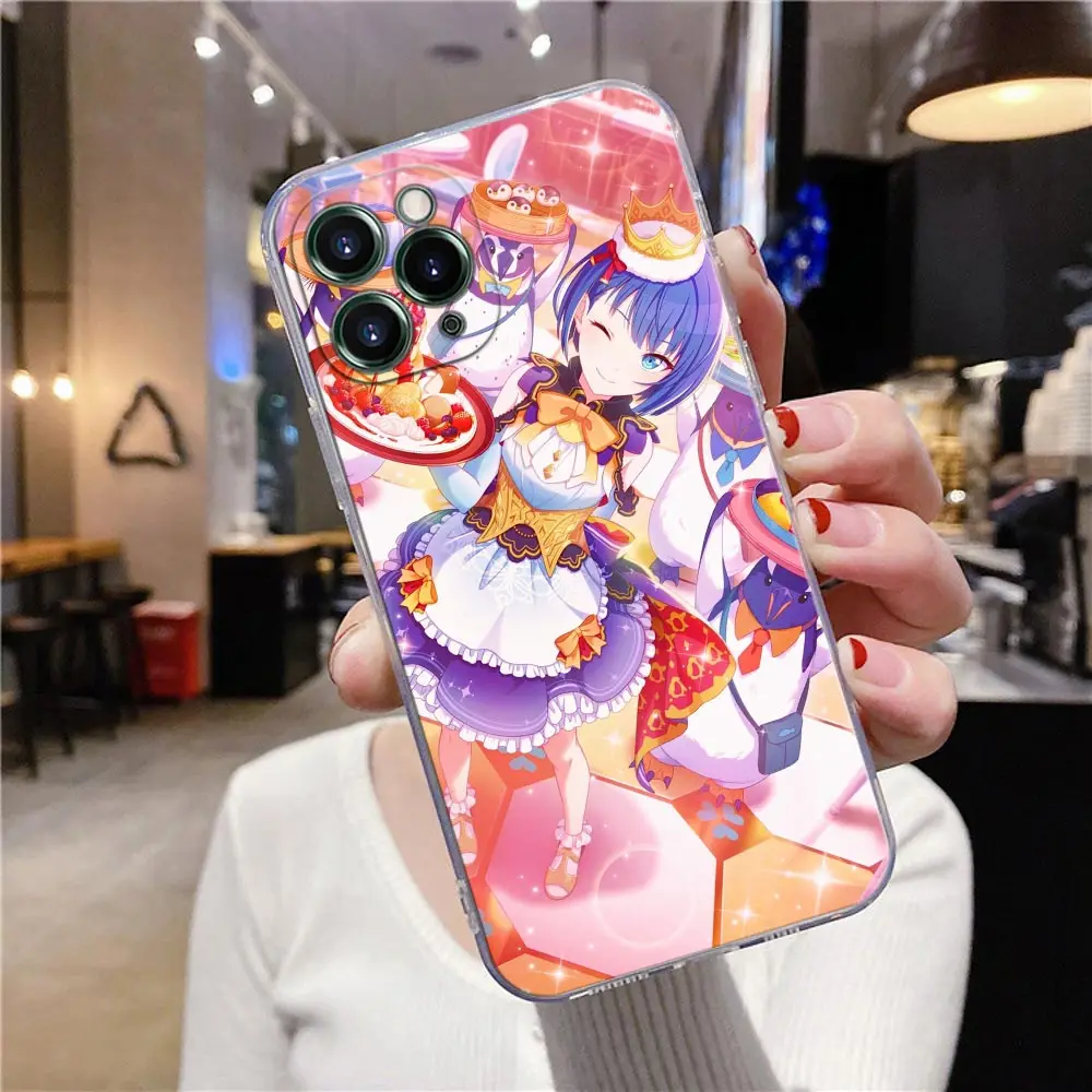 Japonia Anime kolorowy projekt Sekai przezroczyste etui na telefon iPhone 15 13 11 12 14 Pro Max X XS 7 8 14 Plus silikonowa tylna obudowa