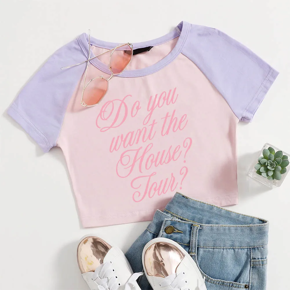 قميص قصير من House Tour 2025 Sabrina Carpenter Merch قميص مثير للفتيات بأكمام قصيرة هدية للمروحة #4