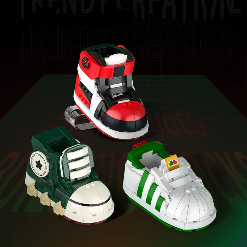 Bloque creativo Aj1 Adida Conver Skate antiguo baloncesto zapato construcción ladrillo Aj Pen contenedor planta en maceta juguetes para niños regalos