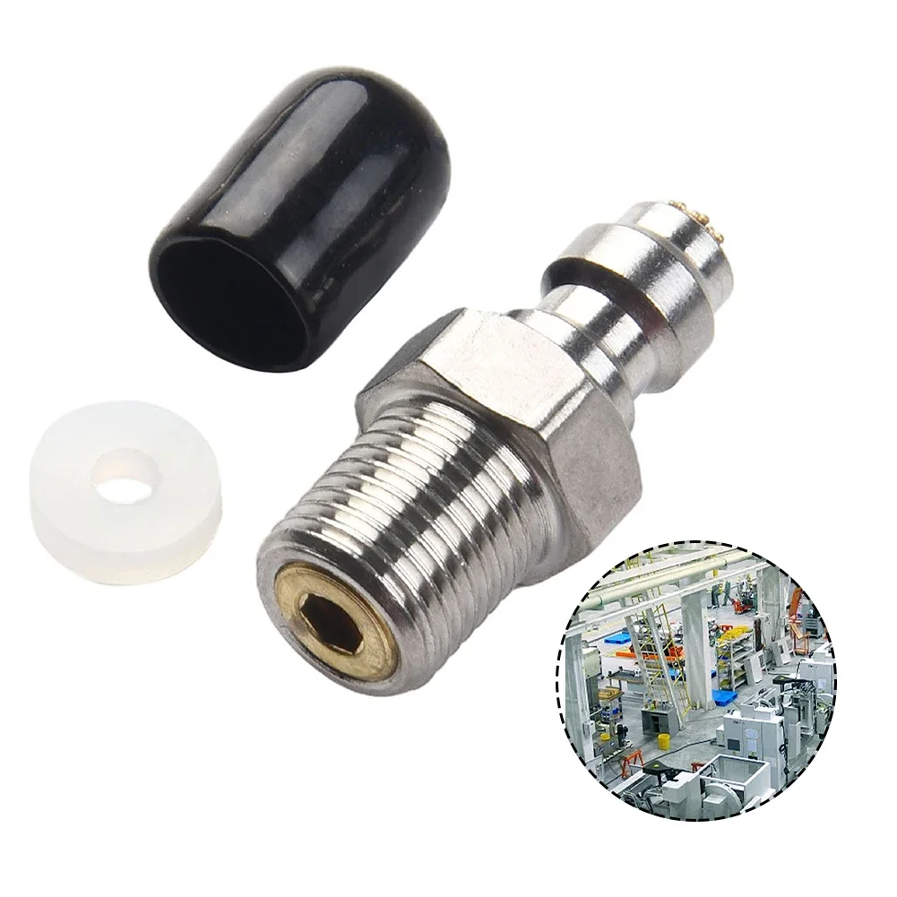 1pc Stainless Steel PCP Pneumatic Quick Coupler Kit For 8MM M10x1 Male Plug Adapter Connector Fittings