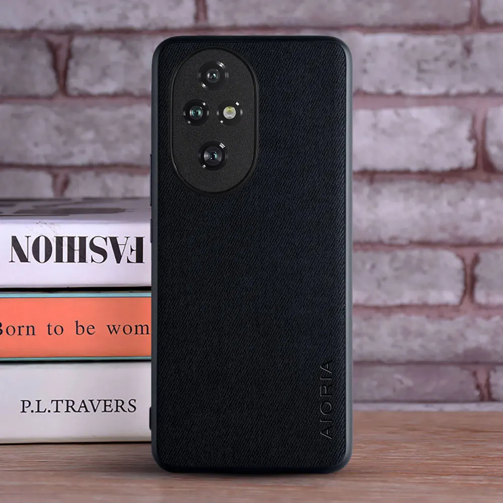 Case for Honor 400 200 Lite Pro Smart 5G coque Luxury textile Leather skin phone cover funda for huawei honor 400 lite case capa