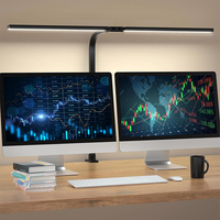 Powerful LED Desk Lamp, Double Head Lamps with Clip, Illuminated Architect Light with 3 Color Temperatures&Brightness