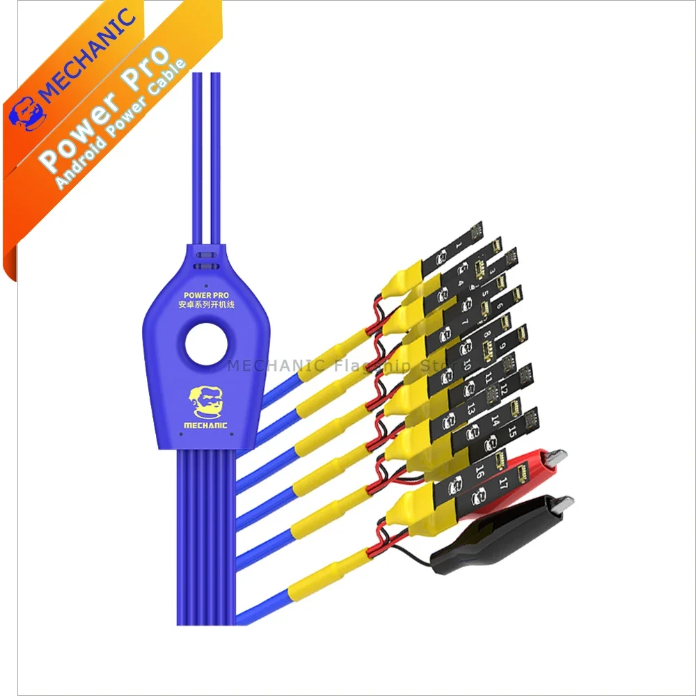 

Кабель питания MECHANIC Power Pro, для SAMSUNG, XIAOMI, Android, с разъемом 1-17, с функцией обнаружения, гибкий, Ремонтный кабель