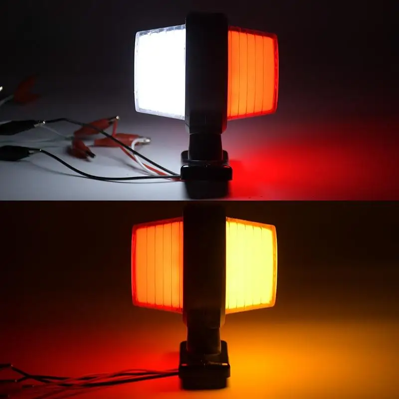 1Pcs Double Face Indicator Turn Signal: Truck LED Side Marker Rear Stop Warning 12V 24V