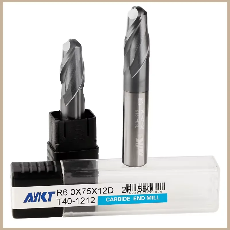 

1 шт. сферические концевые фрезы HRC55 2 флейты карбидные фрезы из вольфрамовой стали R0,5 R1 R2 R3 концевая фреза с ЧПУ