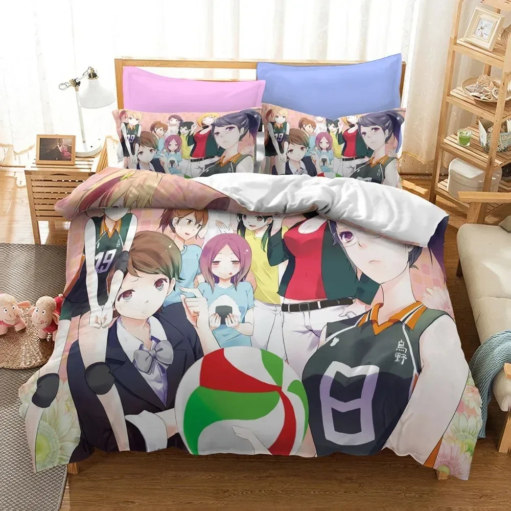 

Anime Haikyuu Volleybal Bedding Set Boys Girls Twin Queen Size Duvet Cover Pillowcase Bed Boys Adult Fashion Home Textileextile