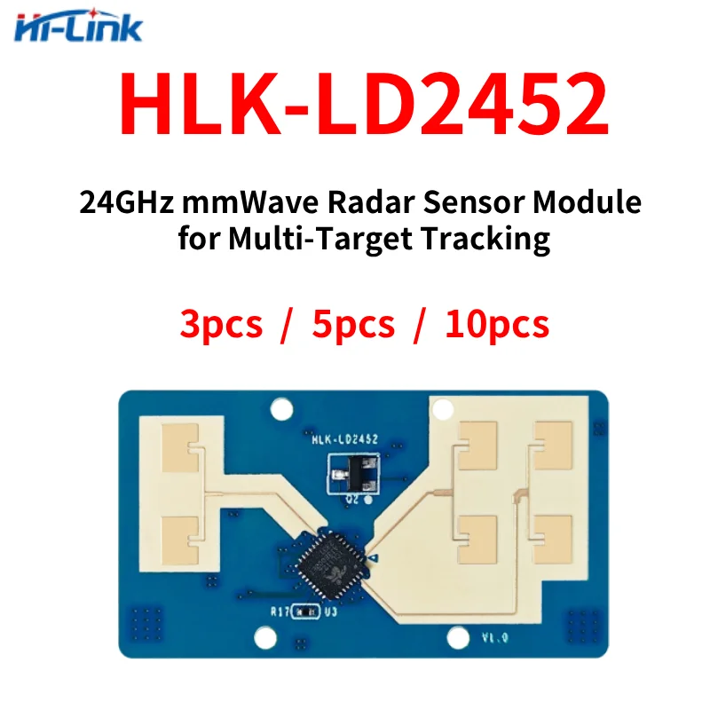 Free Shipping LD2452 24GHz MMWave Radar Sensor Module for Multi-Target Tracking Human Presence Detection Precision Positioning