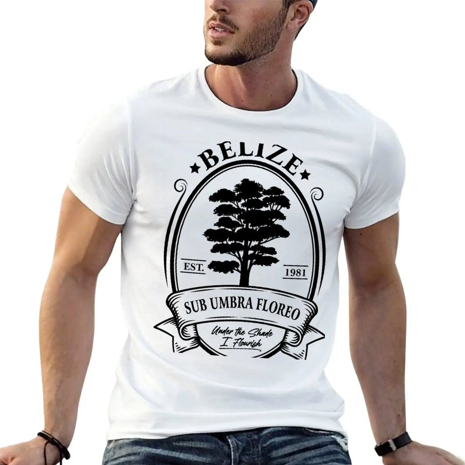 

T-Shirt shirt t shirt t Belizean - Umbra man t heavy man Floreo summer Emblem shirt man Sub plain cotton