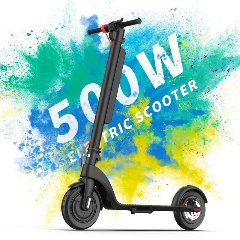 Drop Shipping 10 Inch 350w 500W Motor 60KM X8 E Scooter Removable Lithium Battery Electronic Scooter