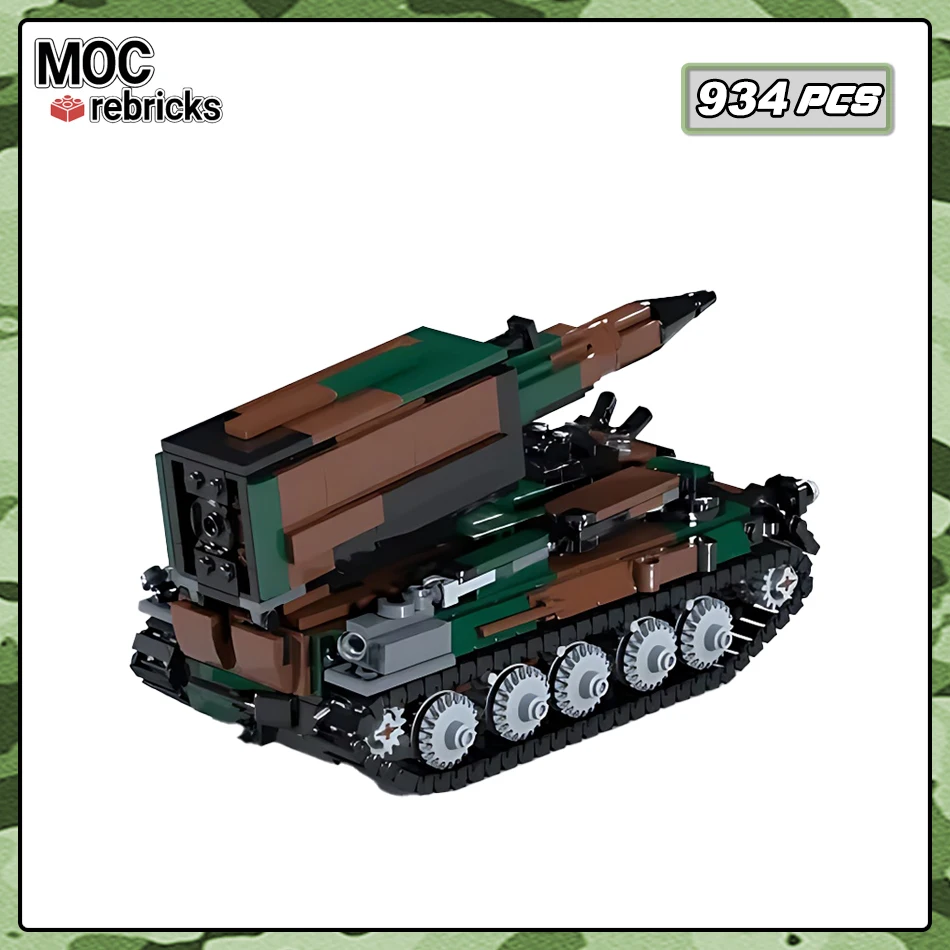 Tracked Tank AMX Pluton Building Blocks Model Infantry Armored Vehicle DIY Assembled Bricks Toy Set Children's Creative Gift