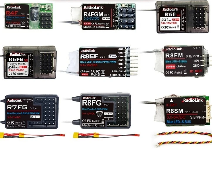Radiolink Receiver R8EF R8FM R8XM R8FG R7FG R6FG R6F R4FGM R8FGH R16F R12F R16SM FHSS Receiver For RC Car Drone Boat Aircraft