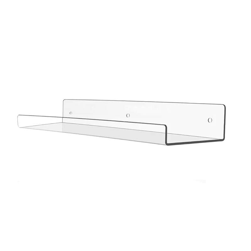 L/U-shaped Acrylic Rack For Wall Punch-free Wall Board Storage Bathroom Kitchen Living Room Wall Display Rack Organizer