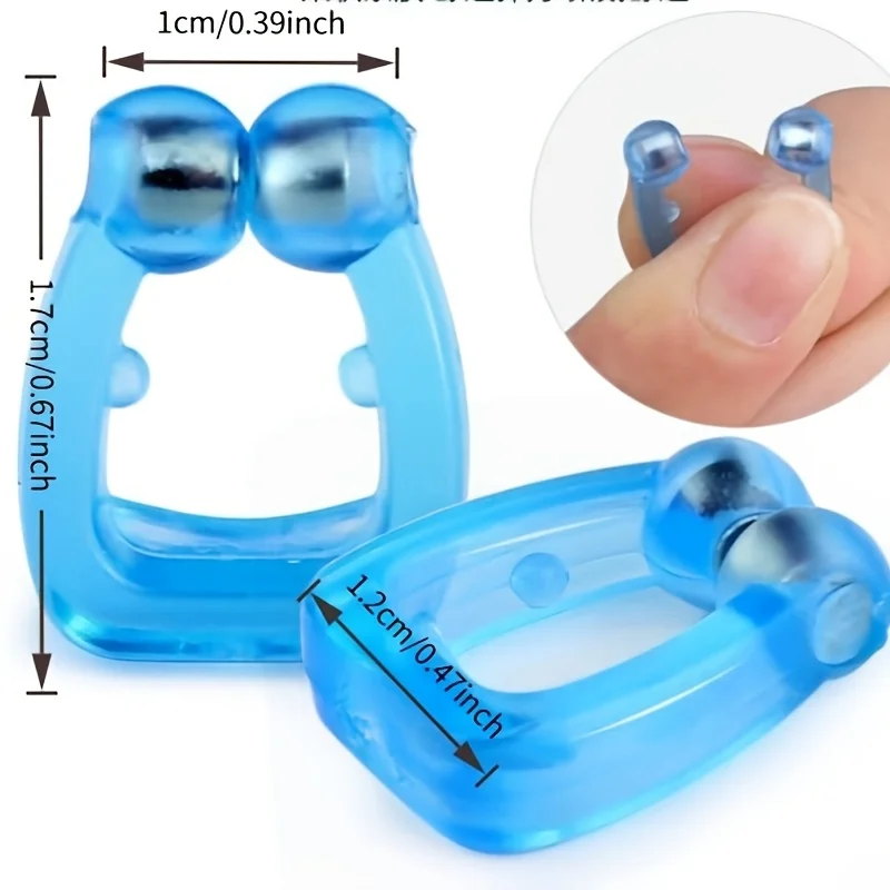 6A comfortable blue silicone nose clip，Daily sleep swimming nose clip，Universal soft nose clip for adults， Suitable for various