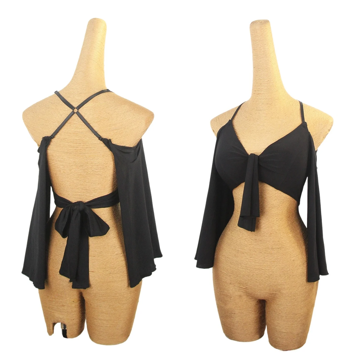 

Latin Dance Clothes Women Sexy Backless Tops Black Blouse Adult Rumba Samba Dance Practice Clothing Summer Strap Tops DNV23789