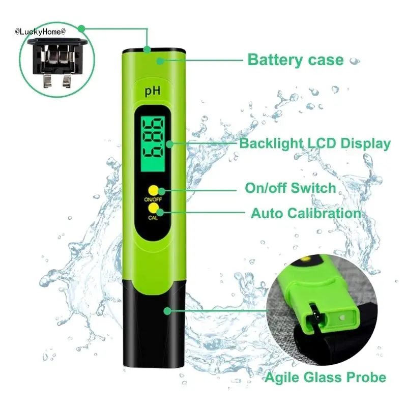 Digital Electrics PH Meter Tester Hydroponics Aquarium Water Pockets Test Pen