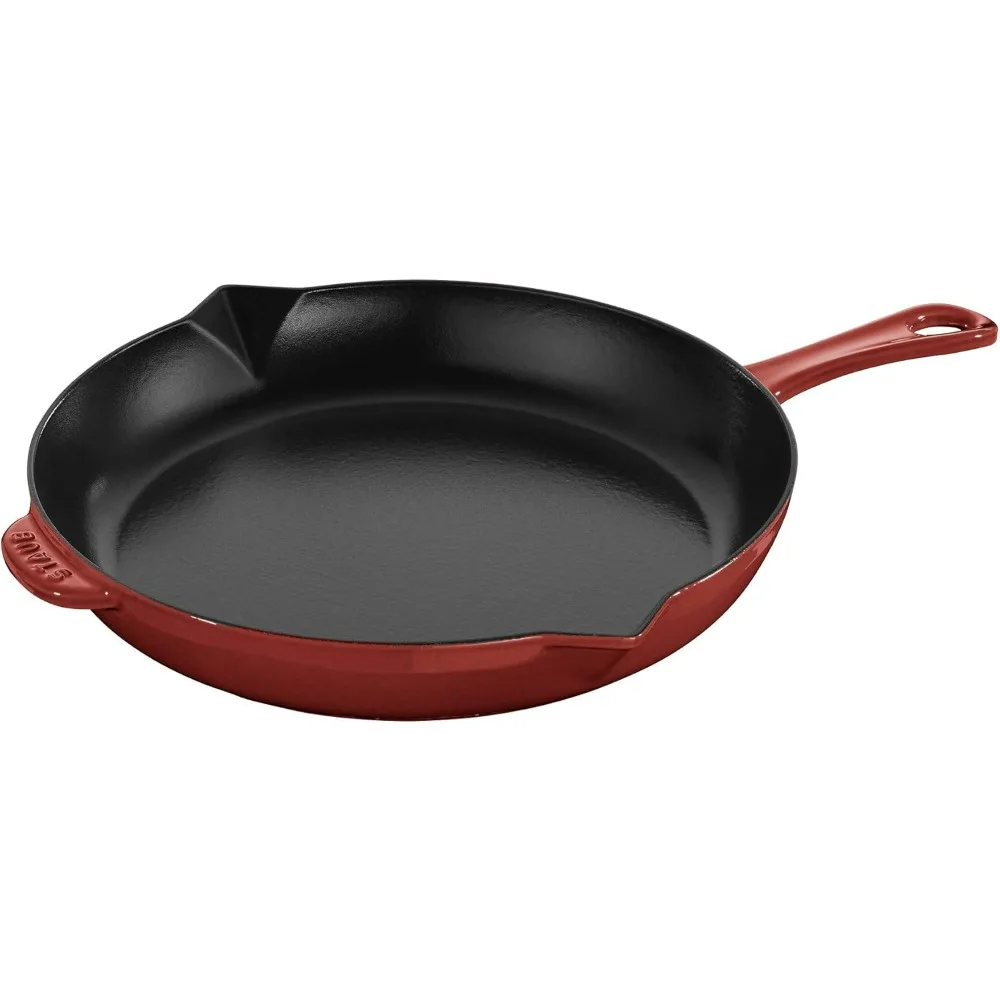 1223006 Cast Iron Fry Pan, 12-inch, Cherry