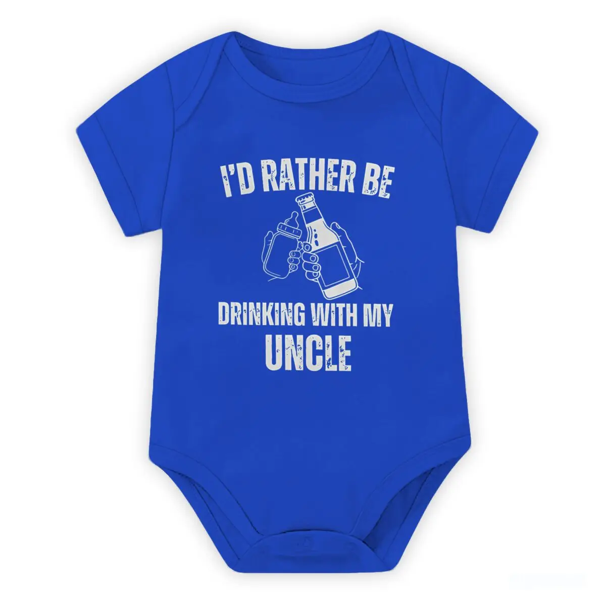 I'd Rather Be Drinking with My Uncle Baby Onesie Funny Uncle Baby Bodysuit Short Sleeve Cotton Newborn Girl Boy Bodysuits