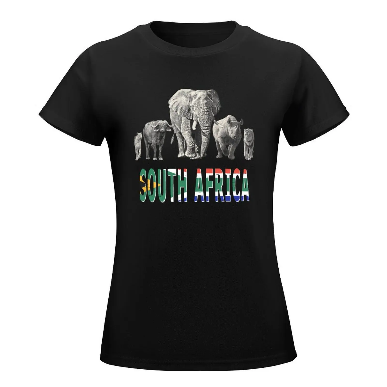 Africa's Big Five South Africa Pride Wildlife T-Shirt summer tops Aesthetic clothing Women's tee shirt