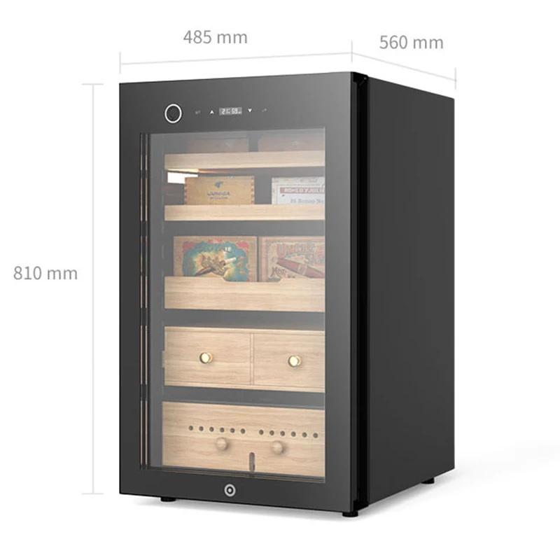 Thermoelectric Cigar Humidor Cabinet Smart WiFi Fingerprint Small Electric Humidor for Cigars