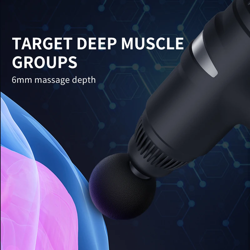 Fascia Gun Muscle Massager Cervical Back Shoulder Electric Massagers Body Relaxation  Professional High frequency Deep Tissue