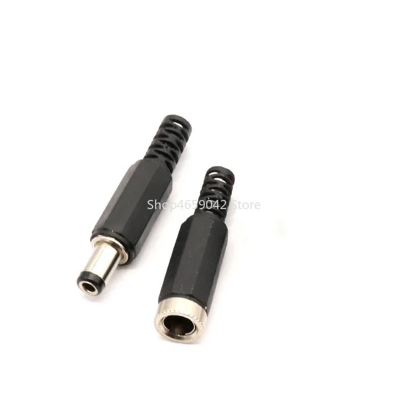 20pcs/lot Male/Female DC Power Plug  5.5x2.5/2.1/4.8/1.7/1.35/0.7MM Connectors Male Mount Jack Plug Wire Terminals Adapter