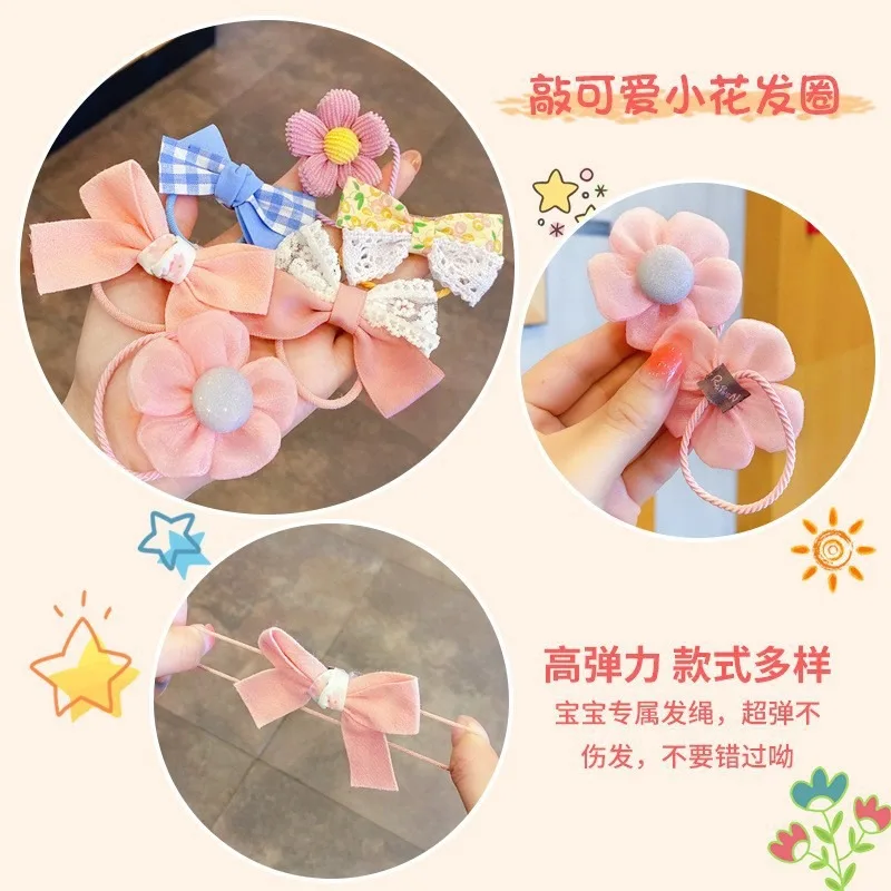 10 Stück Haarschmuck Mädchen Scrunchies Ästhetische Lacos De Cabelo Infantil Bands Kinder Bandeaux Elastiquec Stirnbänder Bänder Niedlich – Detail 4