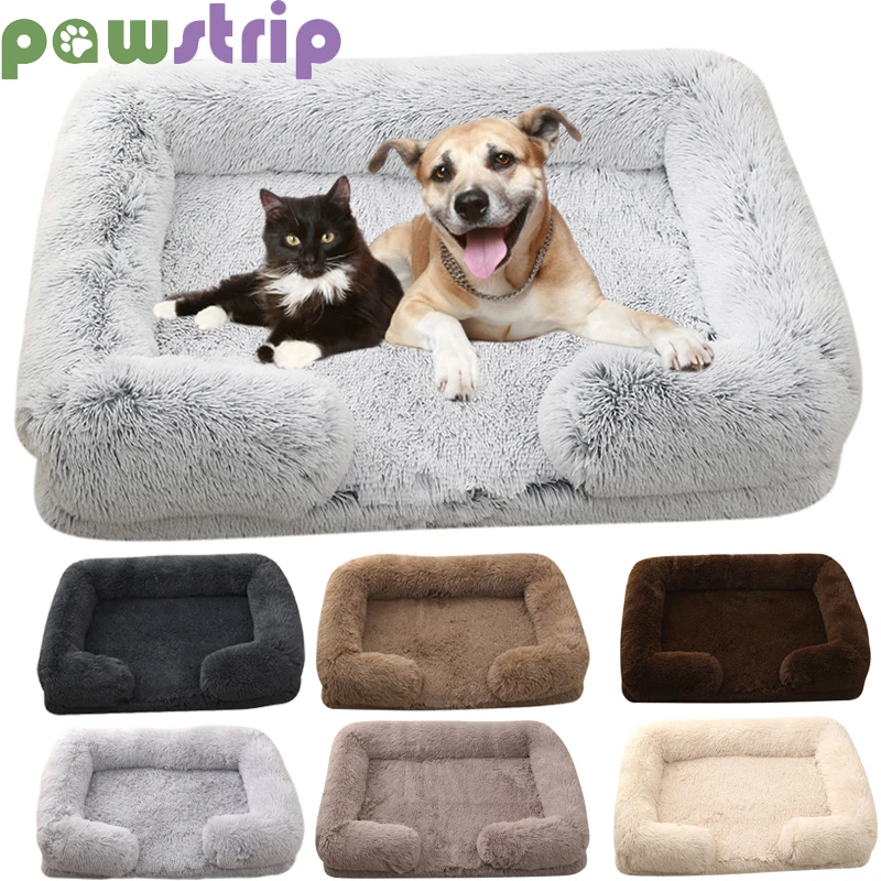 

Winter Dog Bed Plush Warm Pet Sleeping Mat for Small Medium Dogs Cats Soft Cozy Dog Kennel Thick Non-slip Cat Sofa Pet Supplies