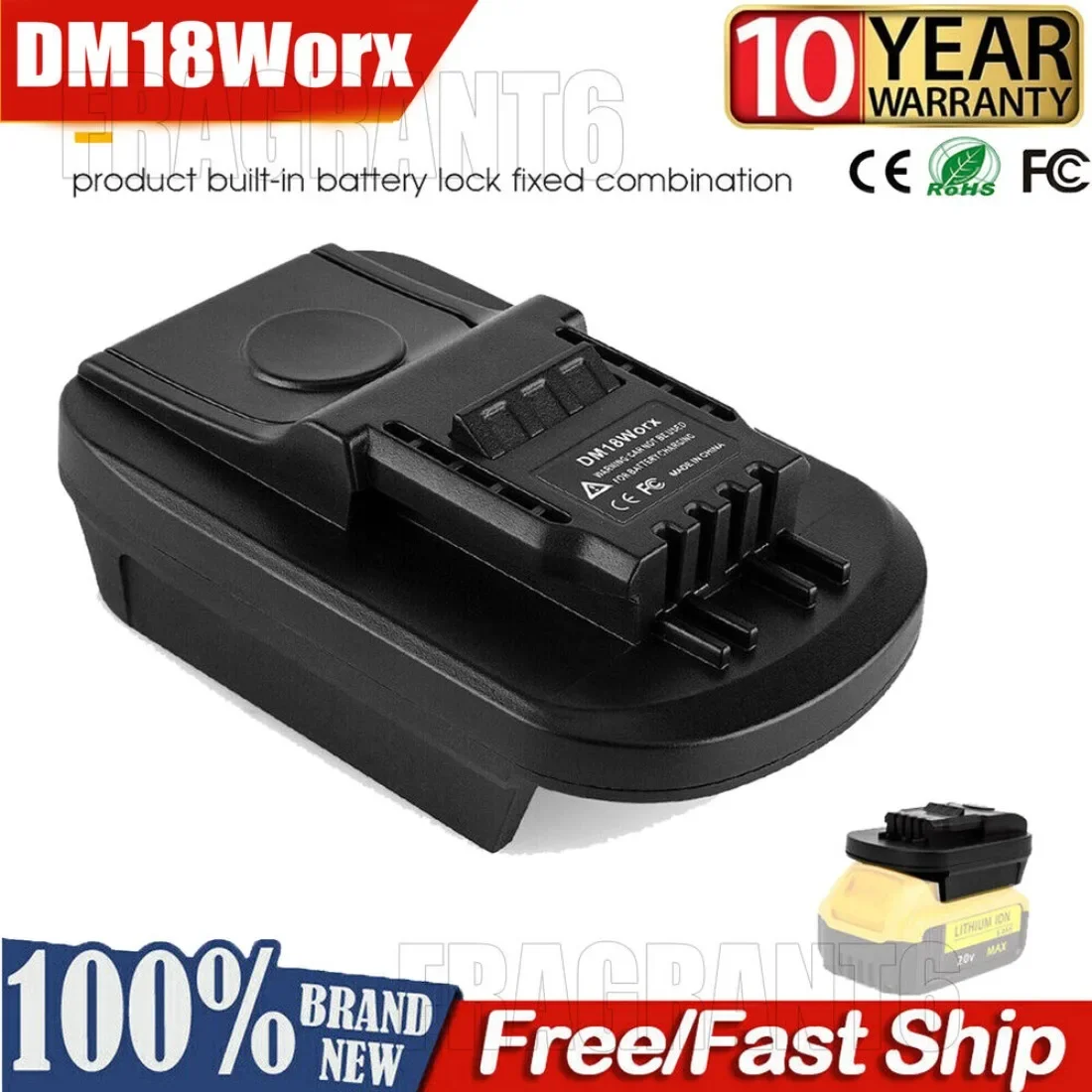 DM18Worx Konwerter akumulatora do Dewalt 18V 20V do Milwaukee 18V Akumulator do Worx 18V Akumulator do elektronarzędzi (dla 4 pinów)