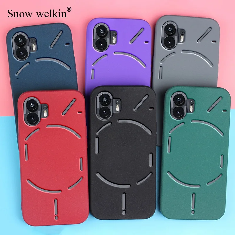 Funda antideslizante a prueba de golpes con protección completa de silicona suave mate de arena para nada teléfono 1 2 Phone1 Phone2 One Two