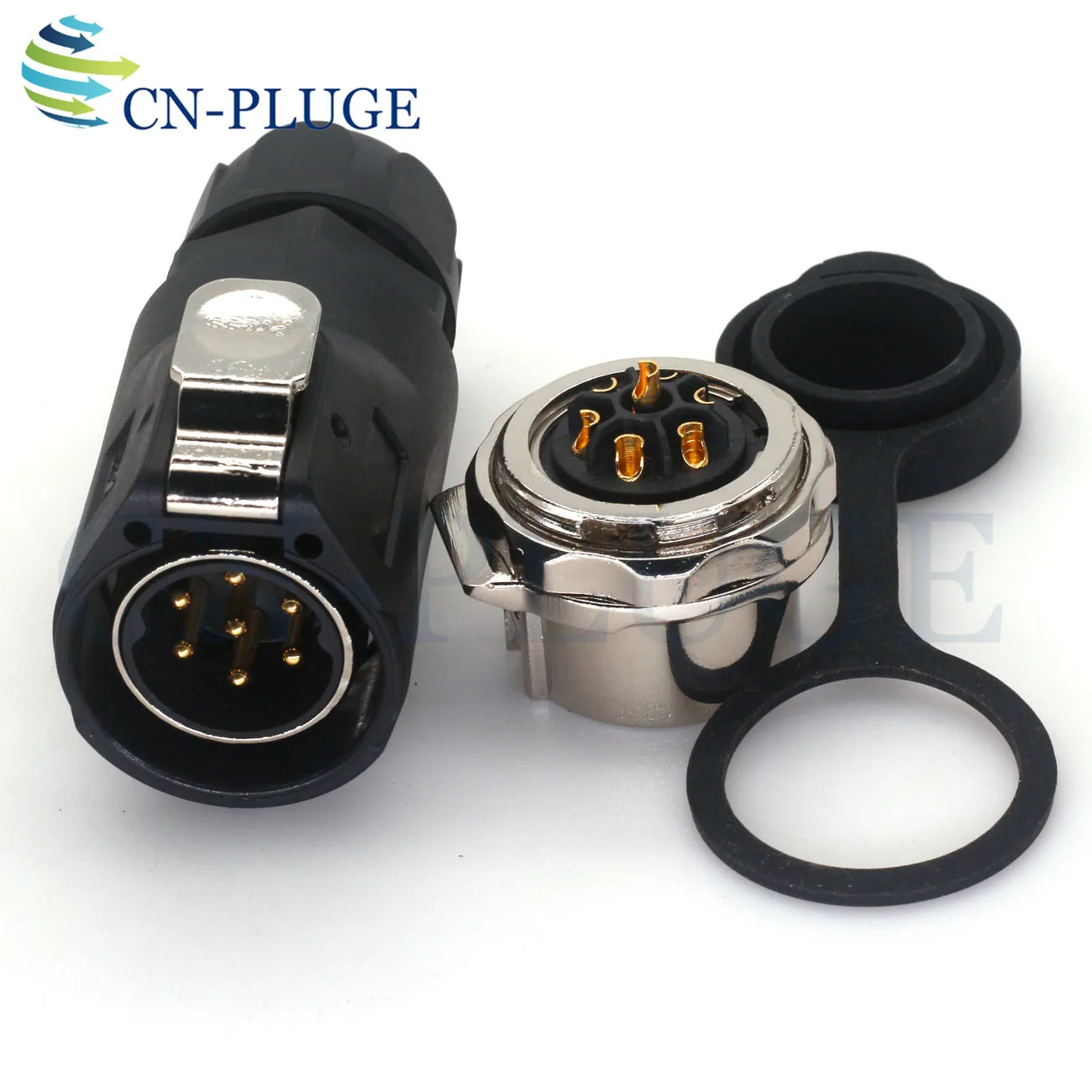 XHP28 Waterproof M28 Industrial 7 Pin Aviation 25A Power Connector Screw Fastening Male Plug Female Panel Socket