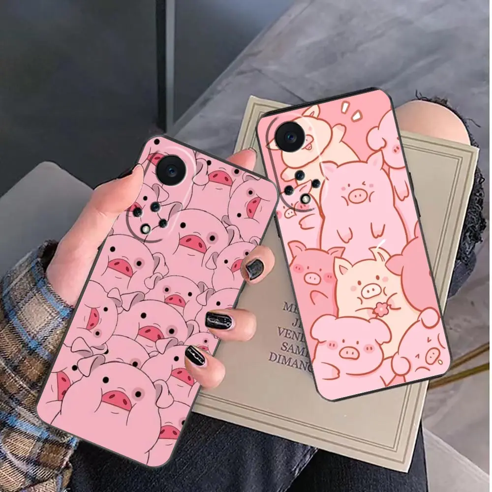 Custodia Funda per Huawei NOVA Y90 Y70 Y61 10 9 9SE Plus 8 8I 7 7I 5 5I 4 3 3I 2 2I 2S Lite Plus Pro Case Para Cute Cartoon Pink Pig