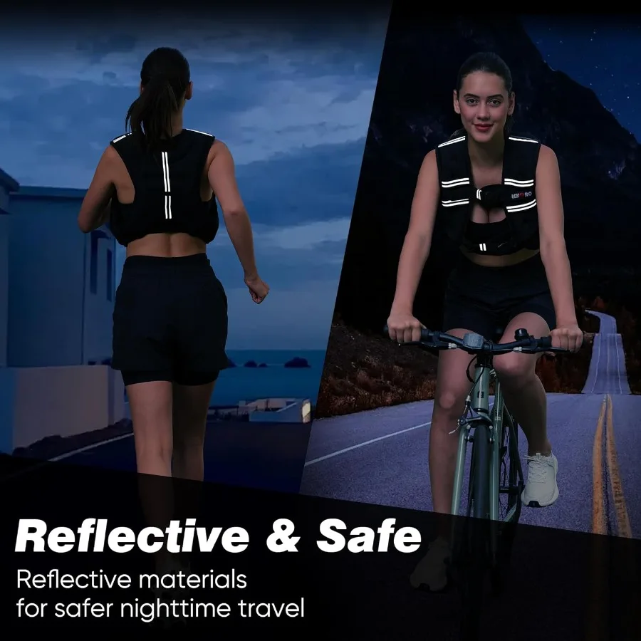 เสื้อเวทเทรนนิ่งแบบปรับน้ำหนักได้ 6 ปอนด์ ถึง 30 ปอนด์ พร้อมแถบสะท้อนแสงเพื่อเพิ่มการมองเห็น: เหมาะสำหรับผู้หญิงและผู้ชายในระหว่างการฝึกความแข็งแรง