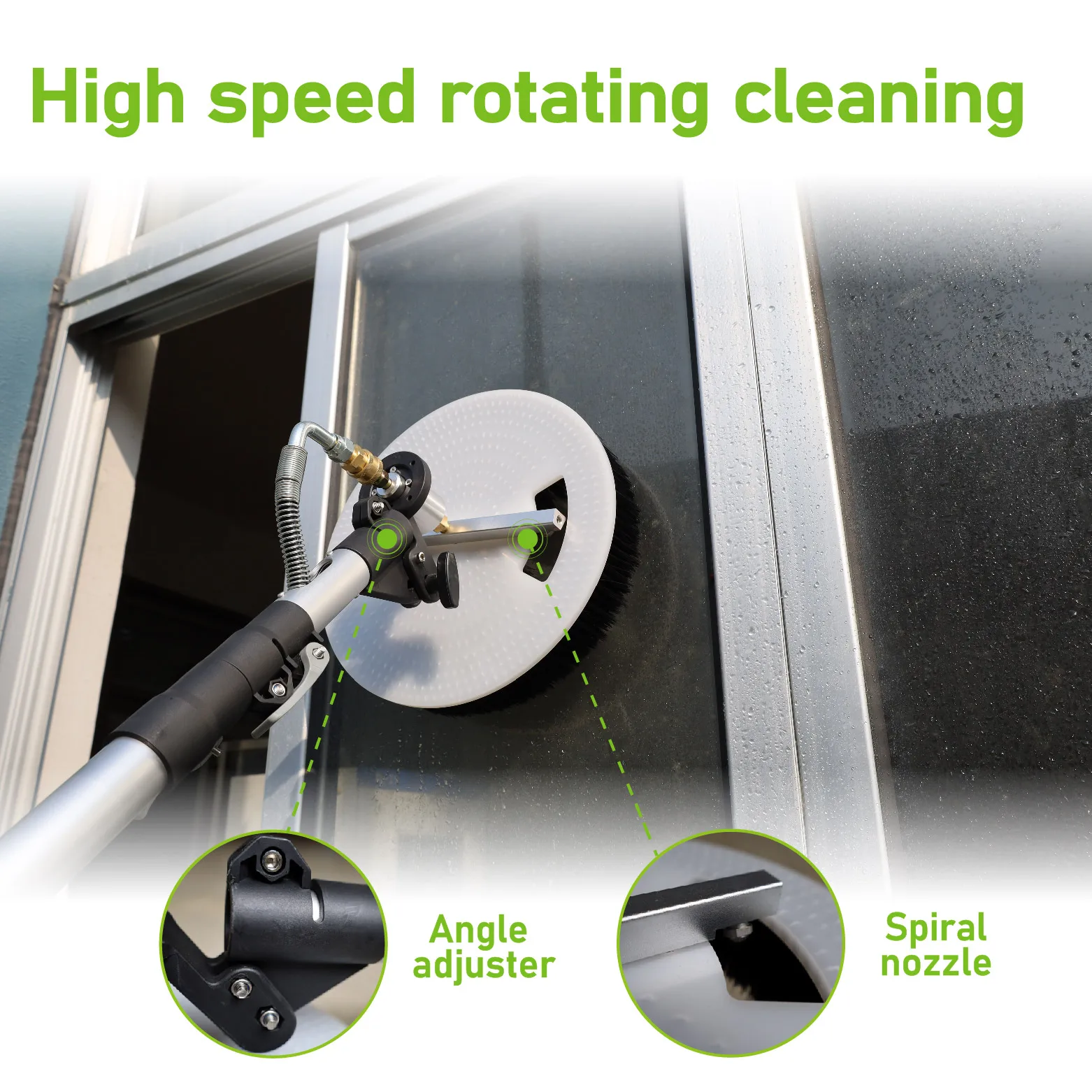 Hot-selling Pressure Washer  Rotating Brush Telescoping Extension Spray Wand Extension Rod