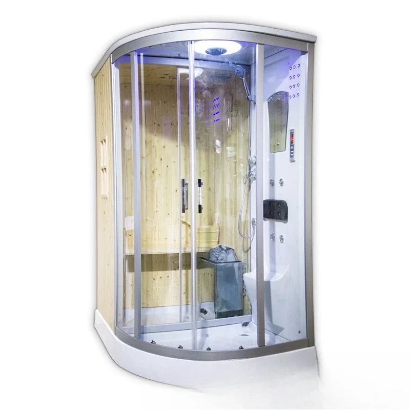 Household sweat sauna integral shower room bathroom partition glass steam dry steam bath room