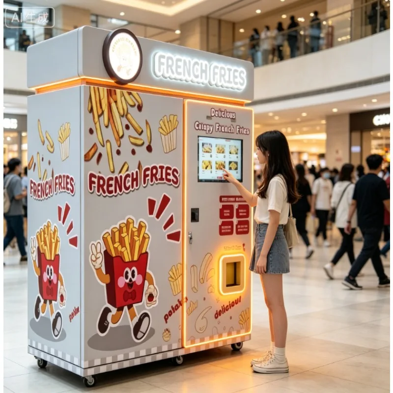 Customized new French fries vending machine, large-capacity intelligent vending machine (European version)