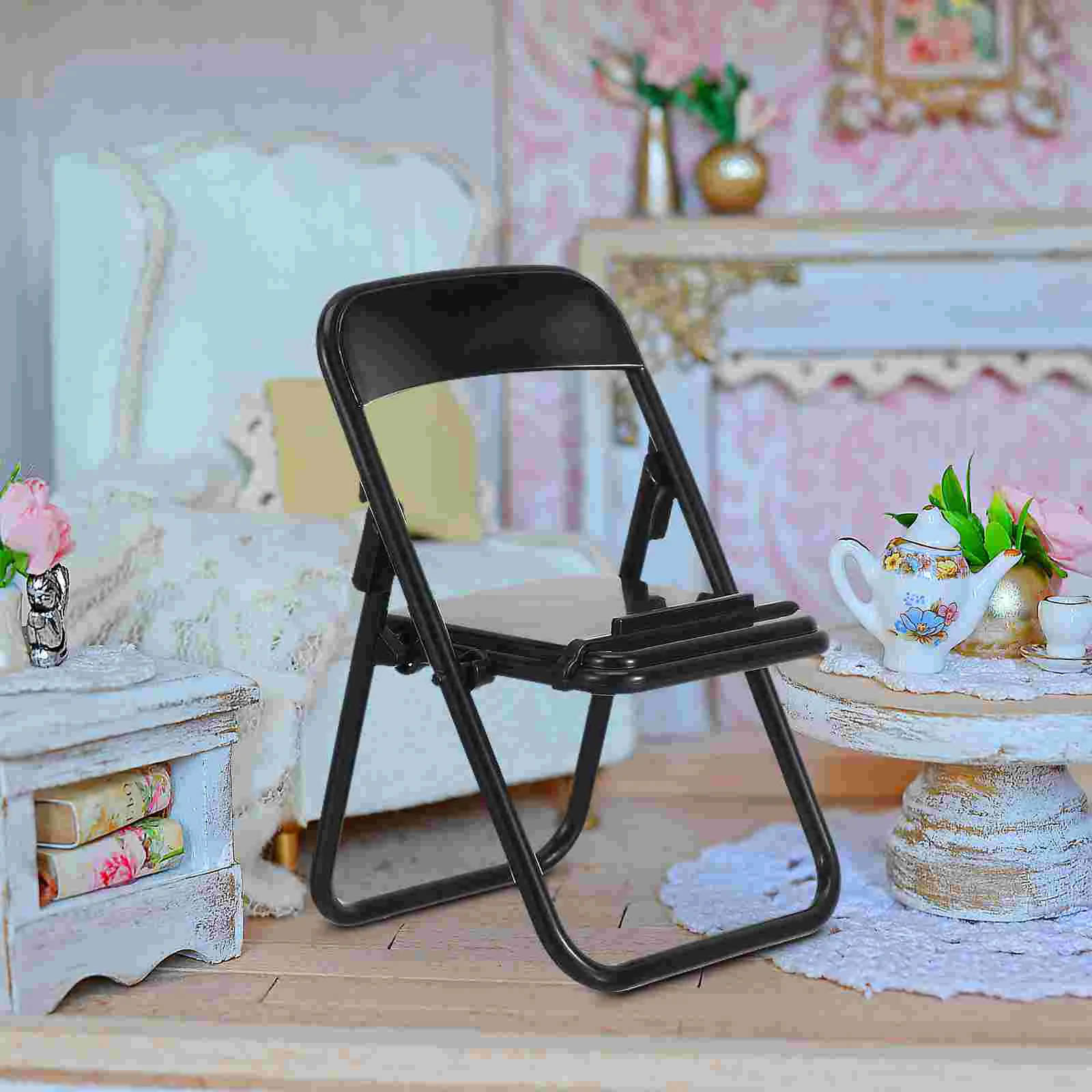 12 Pcs Folding Mini Phones Dollhouse Small Miniature Mobile Holder Table Stand Work