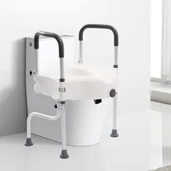 Produkte für ältere Menschen, 3-in-1-Haltegriff für Badezimmer, Mobilitäts-Toilettensitz-Erhöhung und Sicherheitsrahmen mit Armlehnen und verstellbar