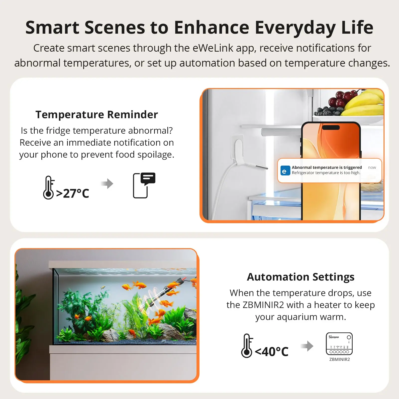 SONOFF SNZB-02LD IP65 Zigbee ЖК-умный термометр с зондом для обнаружения бассейна, ванны, холодильника, морозильной камеры, измерения температуры жидкости