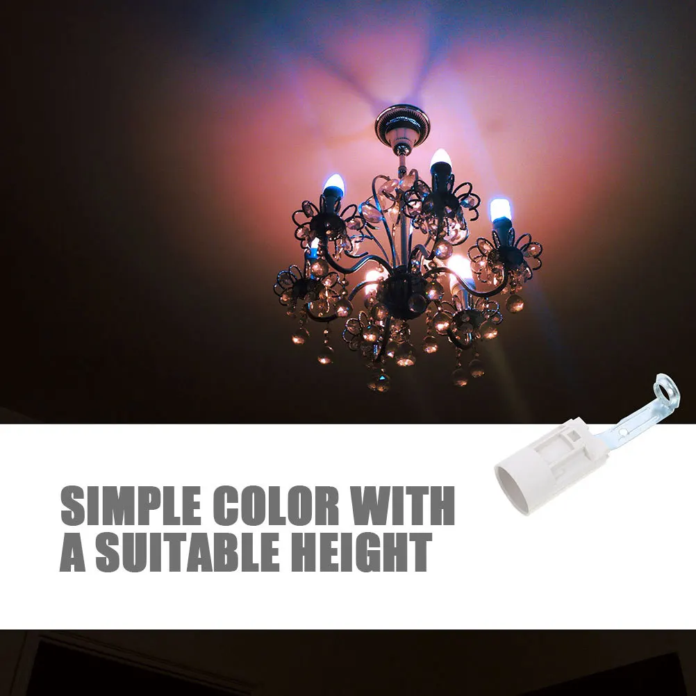 6 قطعة E14 ضوء لمبة المقبس حامل مصباح البلاستيك المعدني قلادة مصباح السقف تركيب المصابيح أجزاء استبدال المقبس #4