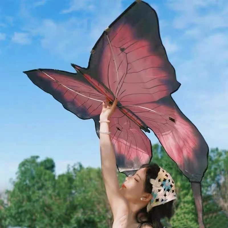 Nuove aquiloni a farfalla che volano per bambini aquiloni fabbrica sport da spiaggia gioca uccello Aquilone linea koinobori Aquilone surf fluo aquiloni nylon