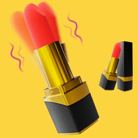 Bullet Lipstick G Spot Vibrator Lipstick Shaped Tip with 10 Vibration Modes Discreet Pocket Womens Clitoral Rechargeable