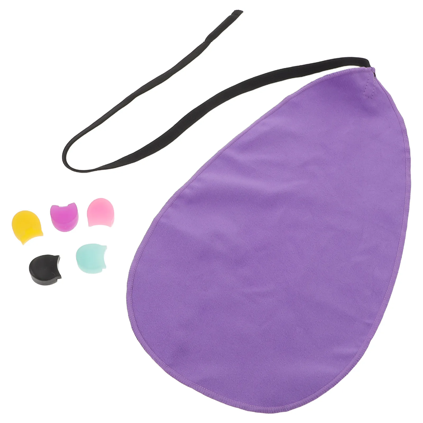 5Pcs Clarinet Silicone Thumb Rest Cushions Cleaning Cloth Set Finger Rest Pads for Woodwind Instrument Maintenance Comfort