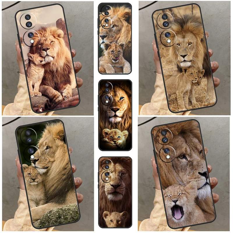 Lion Alpha Male Cub Case For Huawei P20 P30 P40 P50 Pro Lite Nova 5T P Smart 2021 Honor 50 70 X7 X8 X9 Cover