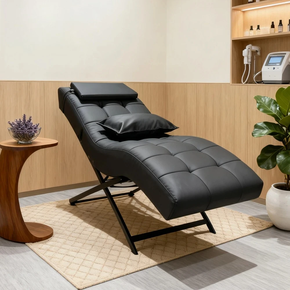 Gold Base Metal Massage Bed Facial Spa Bed Eyelash White Cosmetic Treatment Tables Beds for Tattoo