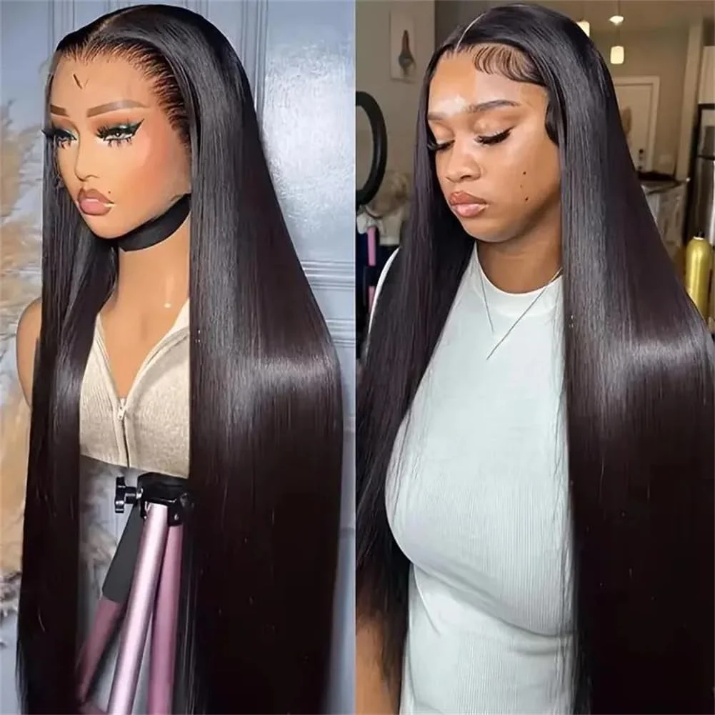 

Плотность 220 13x4 13x6 HD Bone Прямой Прозрачный Парик Фронта Шнурка Человеческие Волосы 40 Дюймов Предварительно Сорванные Парики Фронта Шнурка 100% Человеческие Волосы