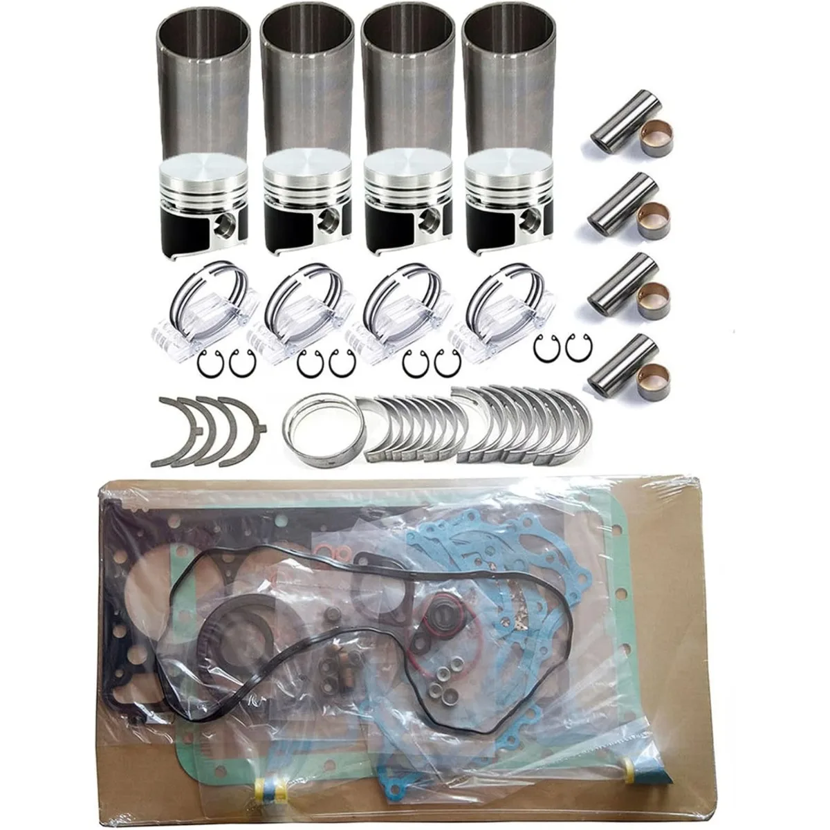 

V1100 VH1100 Overhaul Rebuild Kit For Kubota Engine Liner Piston Rings Bearing Gasket Kit