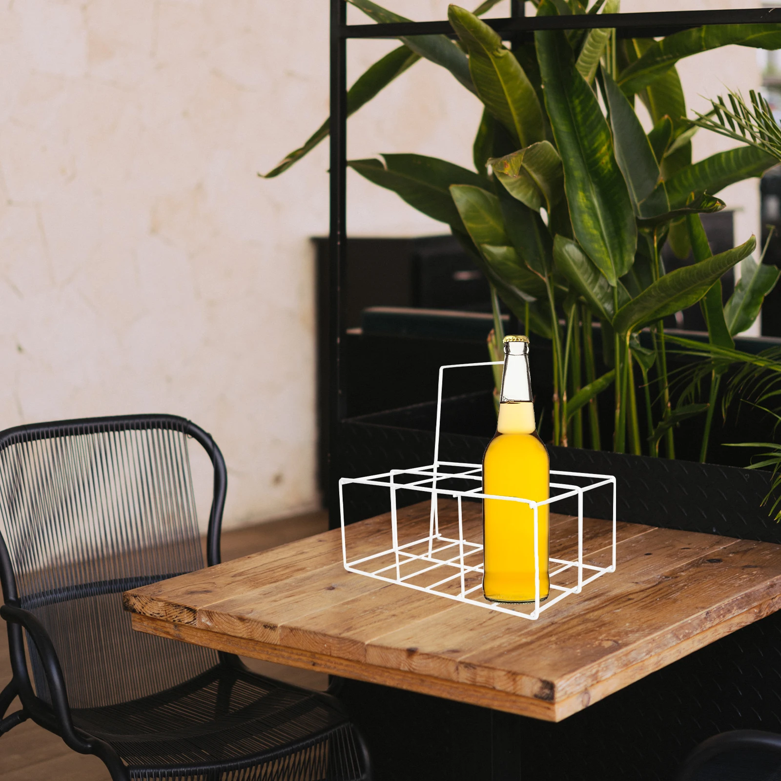 

Heavy Duty Iron Beer Bottle Rack Holds Multiple Bottles Smooth Surface Portable Bottle Storage Shelf Bar Home Use Convenient