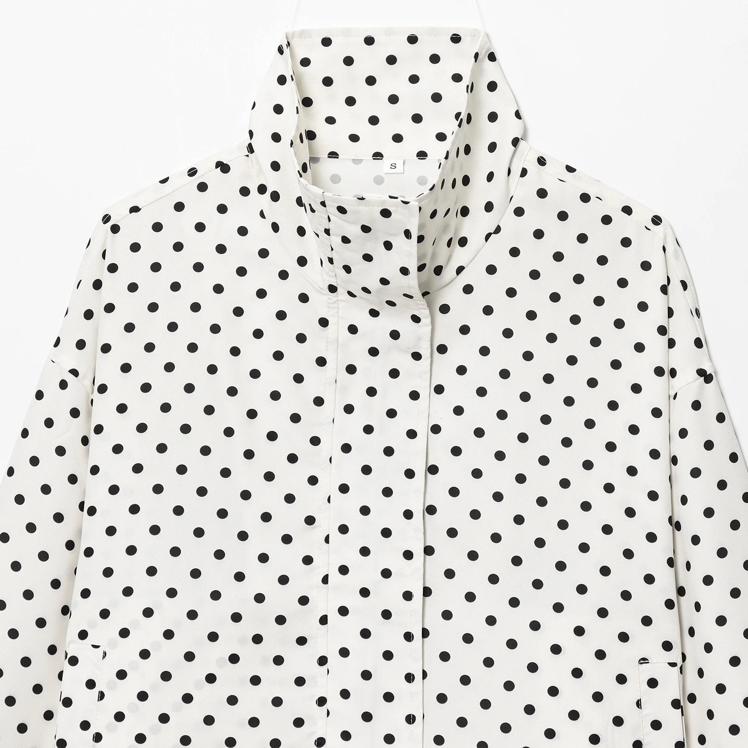 เสื้อโค้ทผู้หญิง Jnleaog แขนยาวทรงบับเบิ้ล ลายจุด สำหรับฤดูใบไม้ผลิและฤดูใบไม้ร่วง ทรงหลวม ผ้าโพลีเอสเตอร์ มีซิป