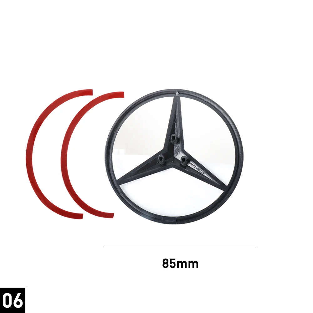 For Mercedes Benz Class S A2238170100 Class GLA A2478170500 85mm Tail Star Emblems Black Silver Rear Trunk Logo Stickers Badges